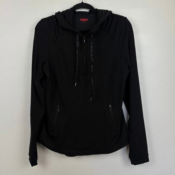 SPANX Contour Athleisure Hooded Vented Jacket Black Medium - Picture 2 of 5